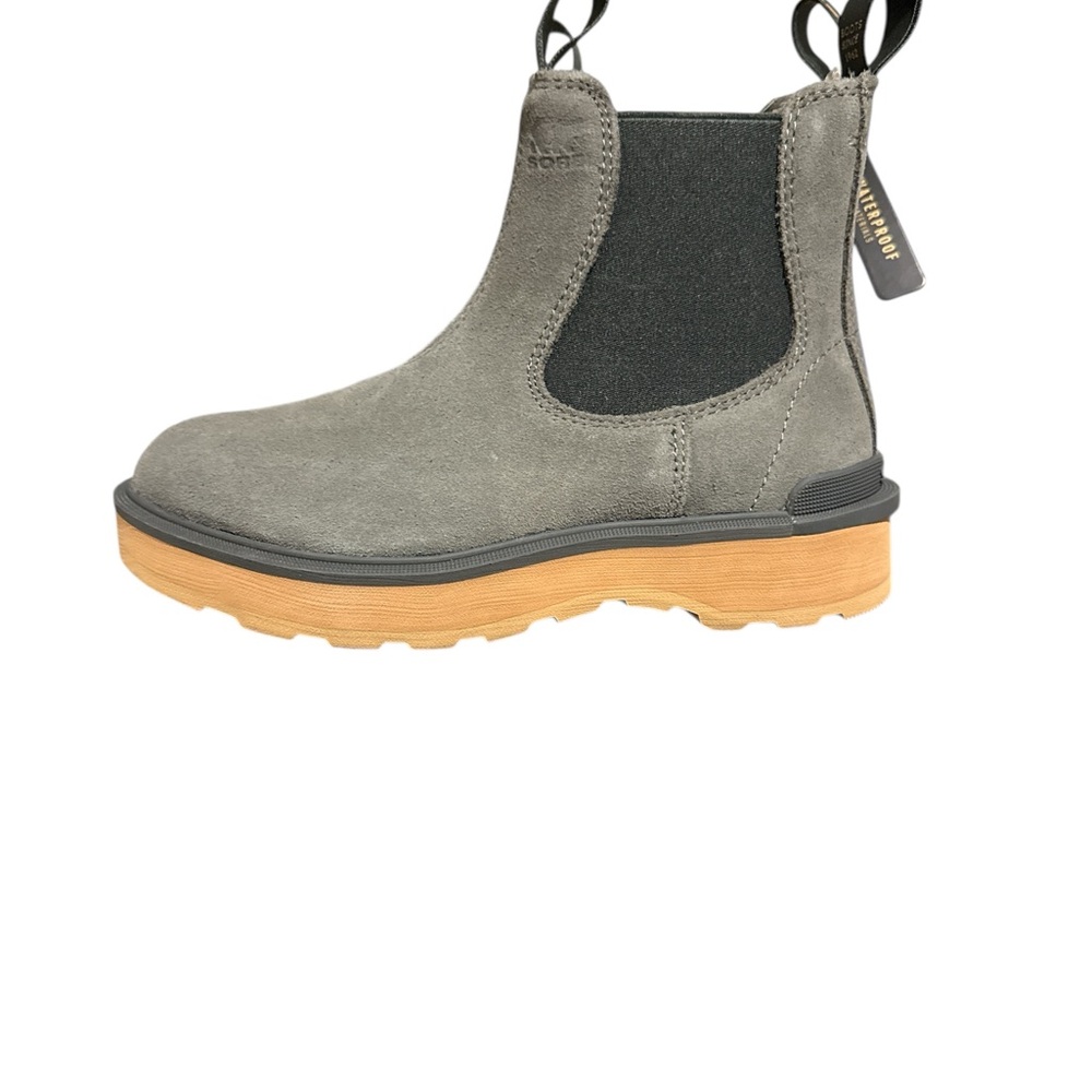 Sorel Hi-Line Chelsea Boot Grey 6.5 Tan Sole NWT Waterproof